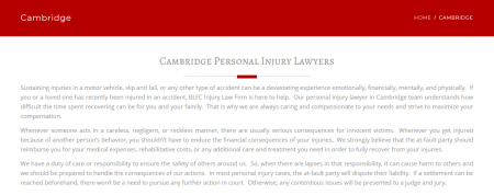 BLFC Injury Law
1001 Langs Dr Unit 4C
Cambridge, ON N1R 7K7
(226) 894-4876

https://blfclaw.ca/