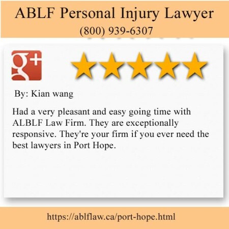 ABLF Personal Injury Lawyer
34 South St
Port Hope Ontario L1A 1R8
(800) 939-6307

https://ablflaw.ca/port-hope.html